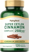 Complesso super cannella di Ceylon con cromio e biotina 120 Capsule vegetariane