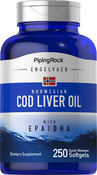 Engelvaer Olio di fegato di merluzzo norvegese superiore 250 Capsule in gelatina molle a rilascio rapido