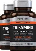 Tri Amino L-Arginine L-Ornithine L-Lysine 2 Bottles x 100 Coated Caplets Tri Amino L-Arginine L-Ornithine L-Lysine 2 Bottles x 100 Coated Caplets