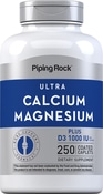 Ultra calcio e magnesio + D3 (calcio 1.000 mg / magnesio 500 mg / vitamina D3 1.000 IU per porzione) 250 Pastiglie rivestite