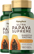 Ultra Papaya Enzyme Supreme 180 Tabletter som kan tygges