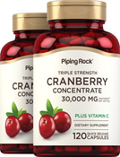 Ultra-Dreifachstärke Cranberry Plus C, 30.000 mg (pro Portion) 120 Kapseln mit schneller Freisetzung