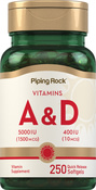 Vitamina A y D3 A-5000 IU D-400 IU 250 Cápsulas blandas de liberación rápida