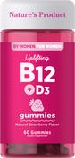 Vitamin B12 & + D3 (Natural Strawberry) 60 Gomitas