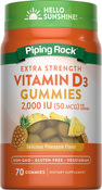 Vitamin D3 (Delicious Pineapple), 2000 IU, 70 Gummies