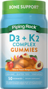 K2 + D3 칼슘 구미(천연 피치 망고) 50 식물성 젤리