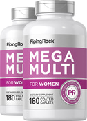 Mega-multi-vitaminer for kvinner 180 Belagte kapsler