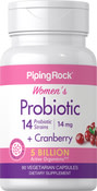 Probiotika for kvinner, 8 stammer, 5 milliarder organismer pluss tranebær 90 Vegetarianske kapsler