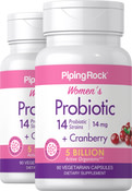 Probiotik Wanita 8 Strain 5 Bilion Organisma serta Kranberi 90 Kapsul Vegetarian