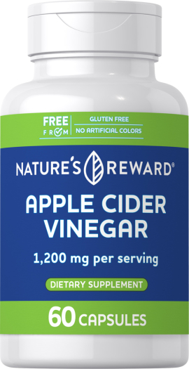 Apple Cider Vinegar, 1200 mg (per serving), 60 Capsules