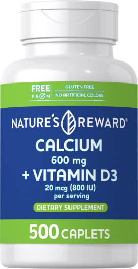 Calcium 600 mg with Vitamin D3 800 IU, 500 Caplets