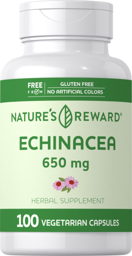 Echinacea, 650 mg (per serving), 100 Vegetarian Capsules