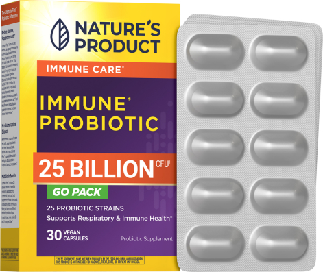 Immune Probiotic Go Pack, 25 Billion CFU, 30 Vegan Capsules