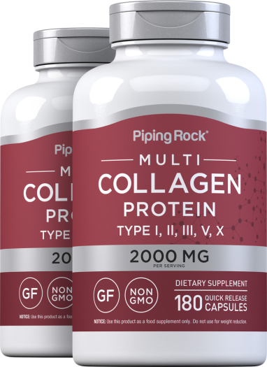 Multi Collagen Protein (Types I, II, III, V, X), 2000 mg (per serving), 180 Quick Release Capsules Multi Collagen Protein (Types I, II, III, V, X), 2000 mg (per serving), 180 Quick Release Capsules