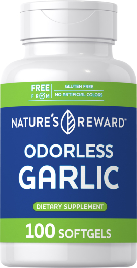 Odorless Garlic, 500 mg (per serving), 100 Softgels