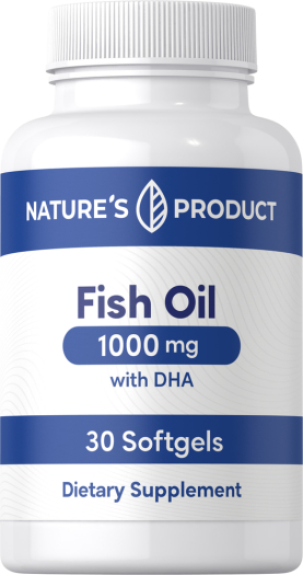 Omega-3 Fish Oil with DHA, 1000 mg, 30 Softgels