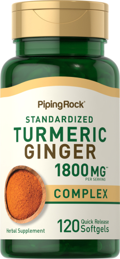 Turmeric Ginger Complex Standardized, 1800 mg (per serving), 120 Softgels Turmeric Ginger Complex Standardized, 1800 mg (per serving), 120 Softgels