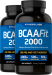 BCAAFit 2000, 2000 mg (per serving), 400 Capsules x 2 Bottles