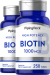 Biotin 1000 mcg  (1 mg) 2 Bottles x 250 Tablets