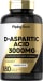 D-Aspartic Acid, 3000 mg (per serving), 180 Quick Release Capsules
