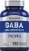 GABA Amino Acid 750 mg  (Gamma-Aminobutyric Acid) 100 Capsules