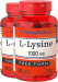 L-Lysine 1000 mg (Free Form) 2 Bottles x 100 Coated Caplets