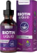 Liquid Biotin (Natural Berry), 10,000 mcg (per serving), 2 fl oz (59 mL) Bottle