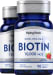 Biotin 10,000mcg  2 Bottles 90 Fast Dissolve Tablets