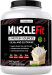 MuscleFit Protein Powder (Natural Fudgy Triple Vanilla Brownie), 5 lb (2.268 kg) Bottle