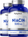 Niacin 500 mg 2 Bottles x 200  Capsules