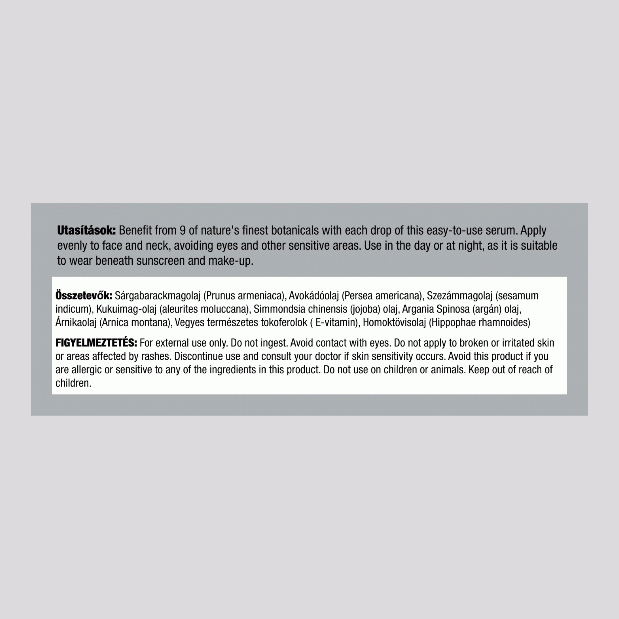 „9 csoda” olaj,  1 fl oz 30 ml Szivattyús palack 3 Pumpás palack