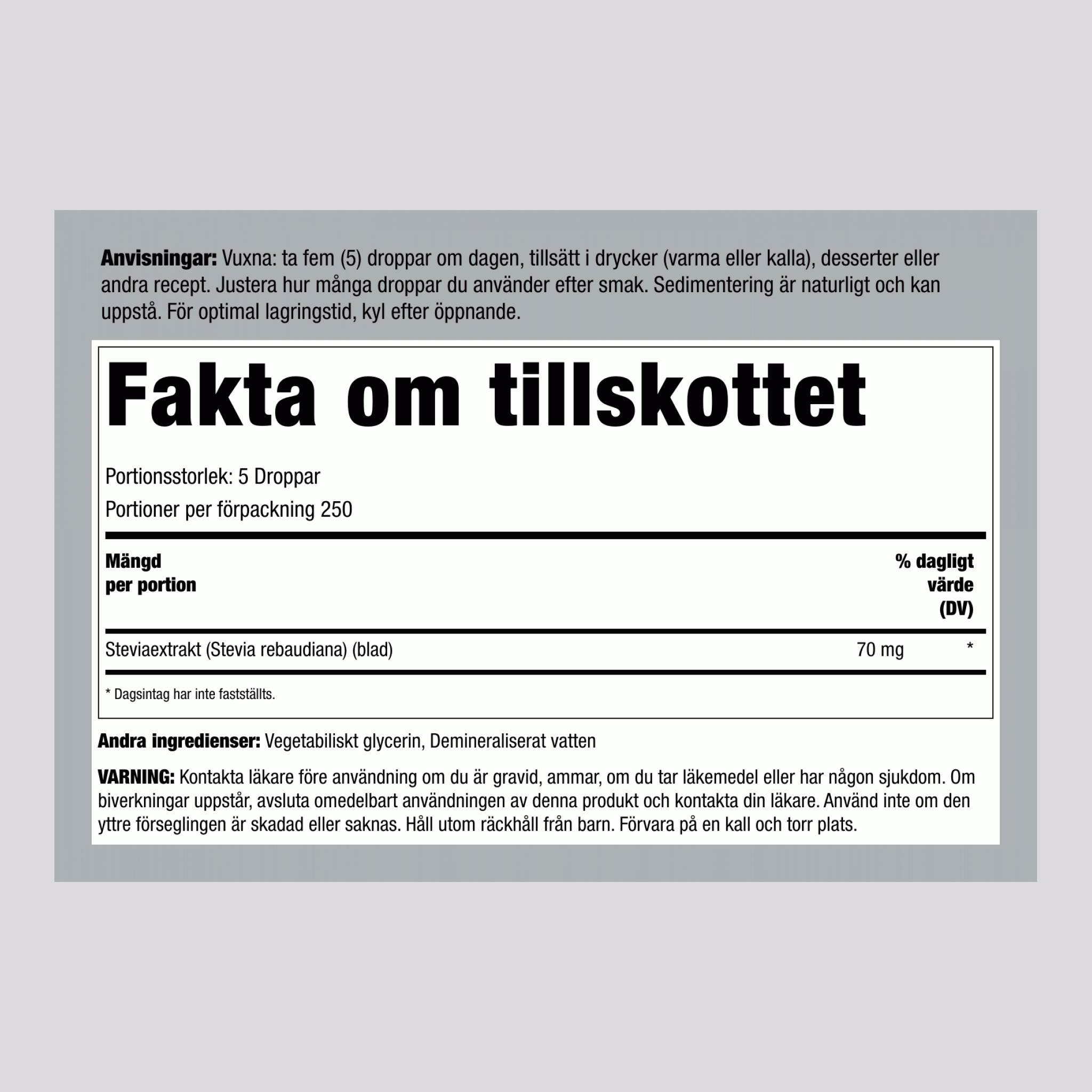 Sweeter Stevia tekočina 2 tekočinska unča (59 ml) Steklenička s kapalko 2 Stekleničke s kapalko    