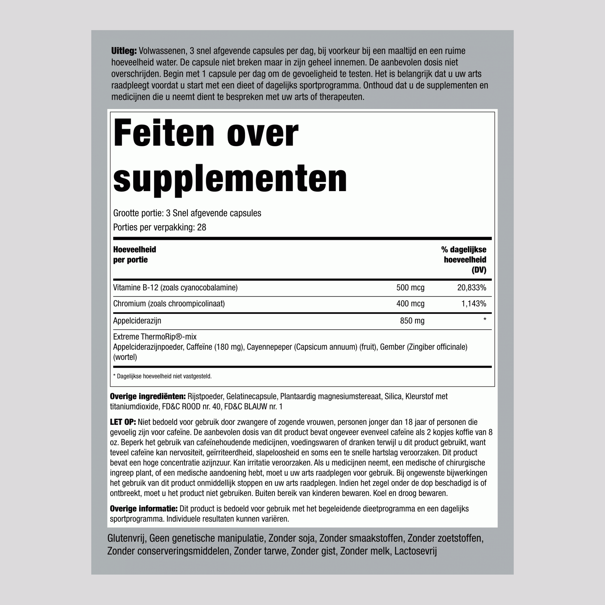 Appelcider azijndieet 84 Snel afgevende capsules       