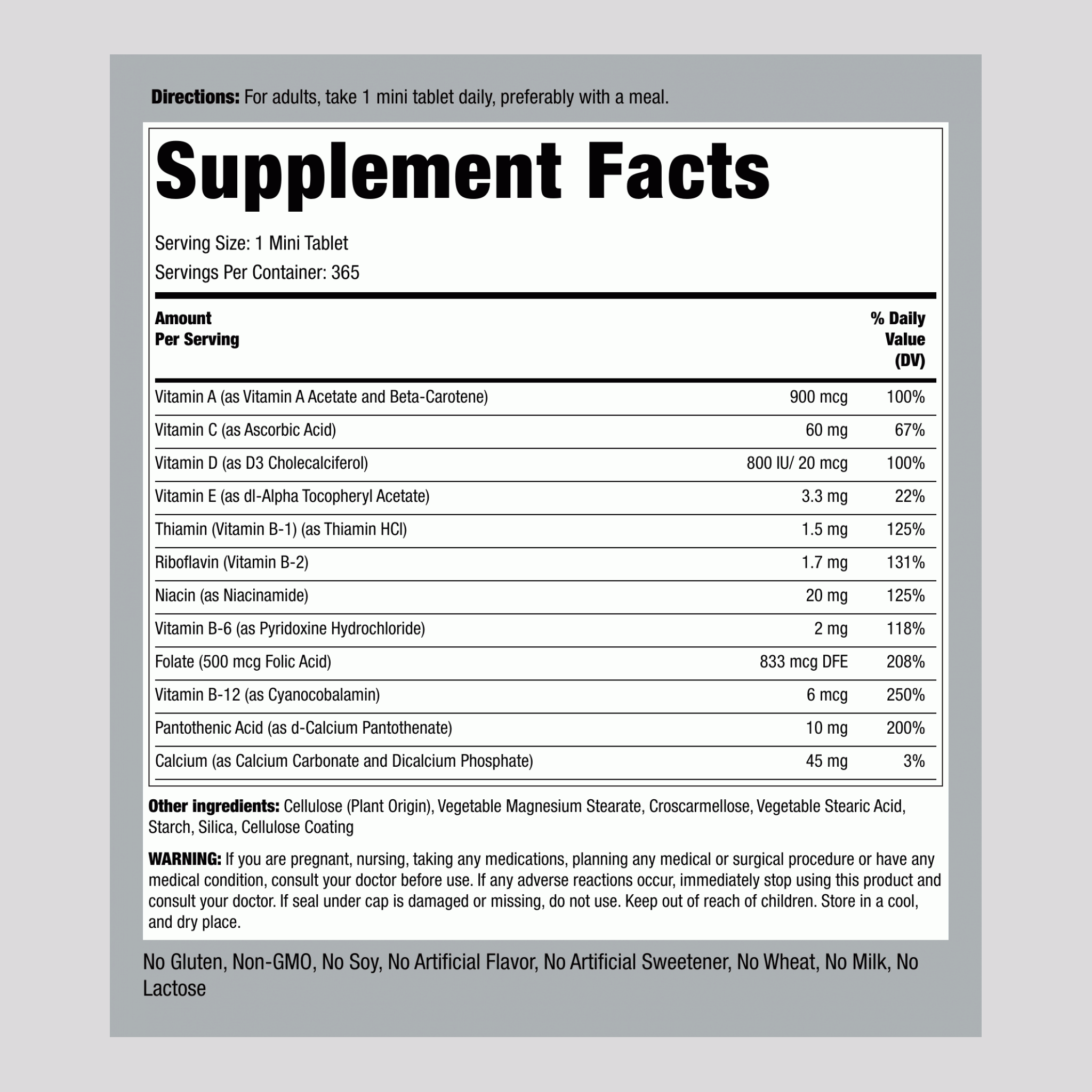 每日所需多維片 365 衣膜錠劑       