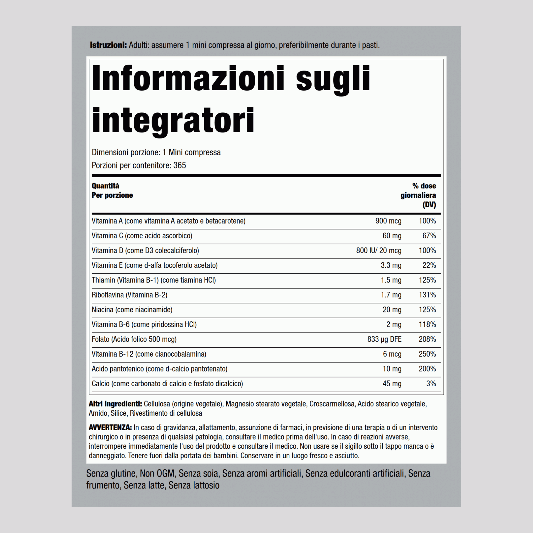 Trattamento completo essenziale One Daily 365 Compresse rivestite       