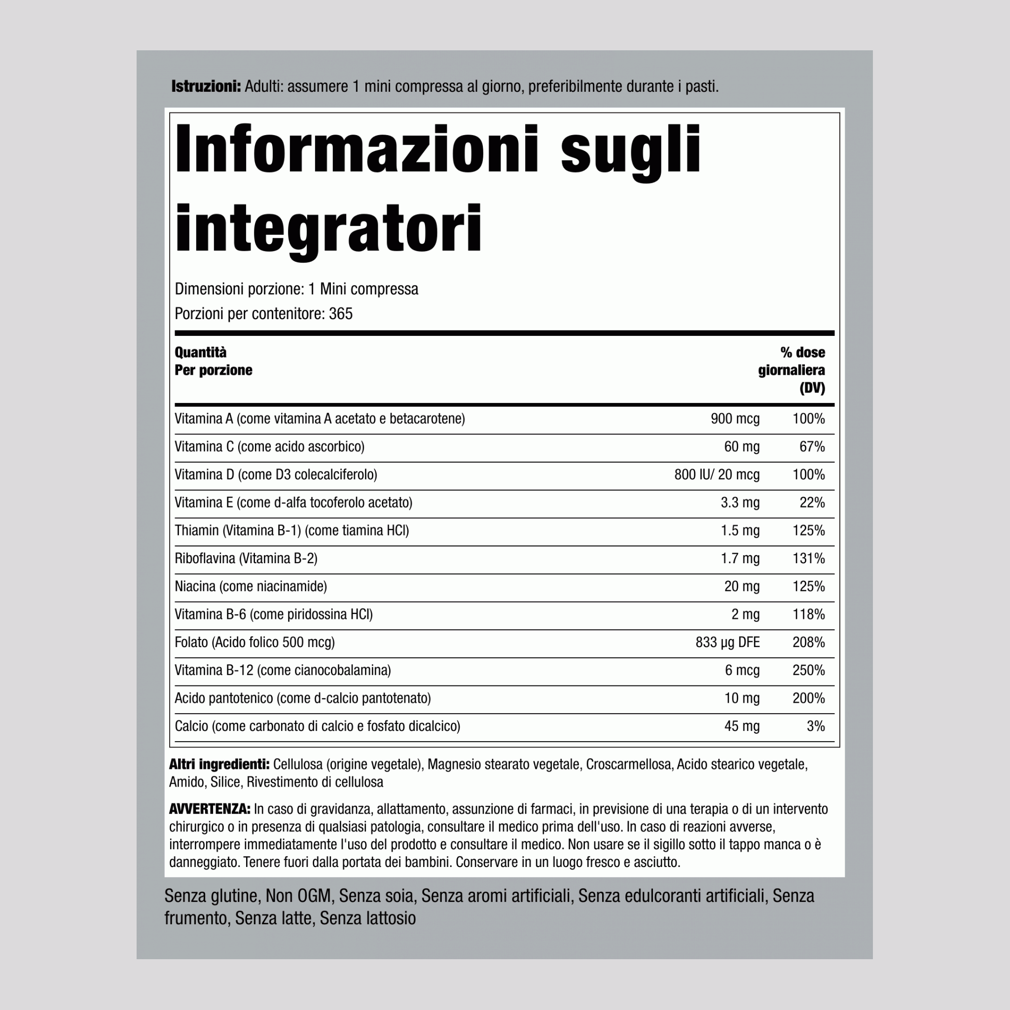 Trattamento completo essenziale One Daily 365 Compresse rivestite 2 Bottiglie     