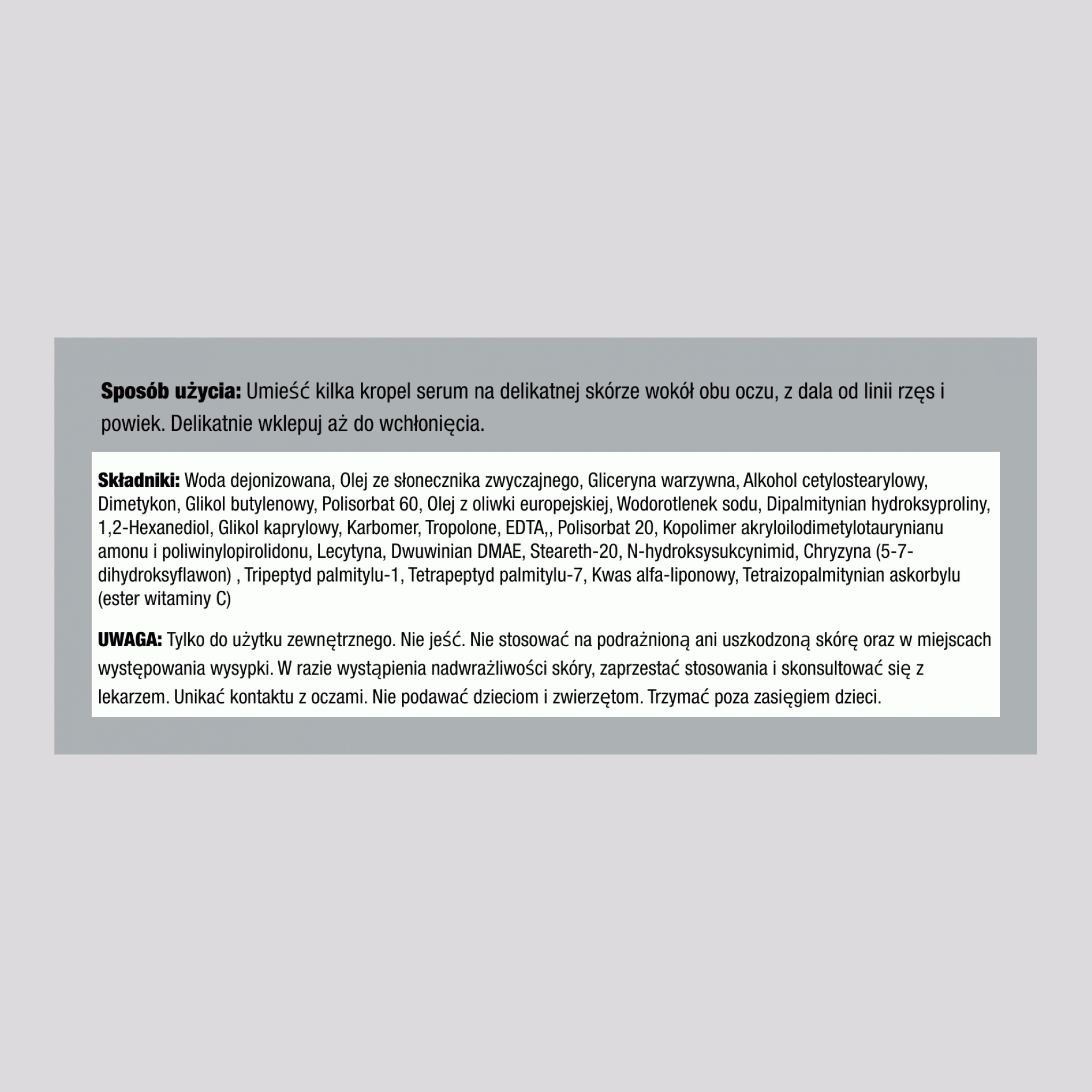 Serum ujędrniające pod oczy z DMAE, kwasem alfa-liponowym i witaminą Ester C 1 Uncje sześcienne 30 ml Butelka z pompką    