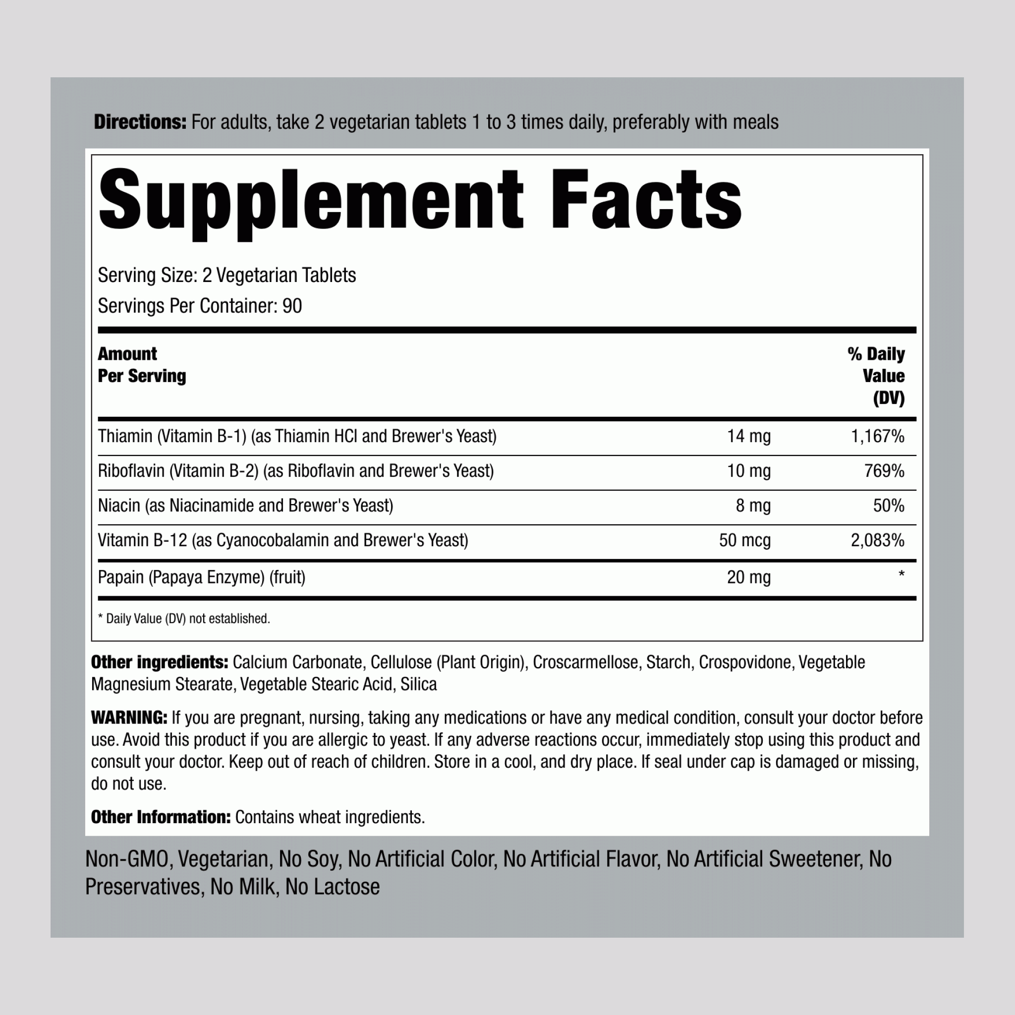 B Complex Plus Vitamin B-12, 180 Tablets