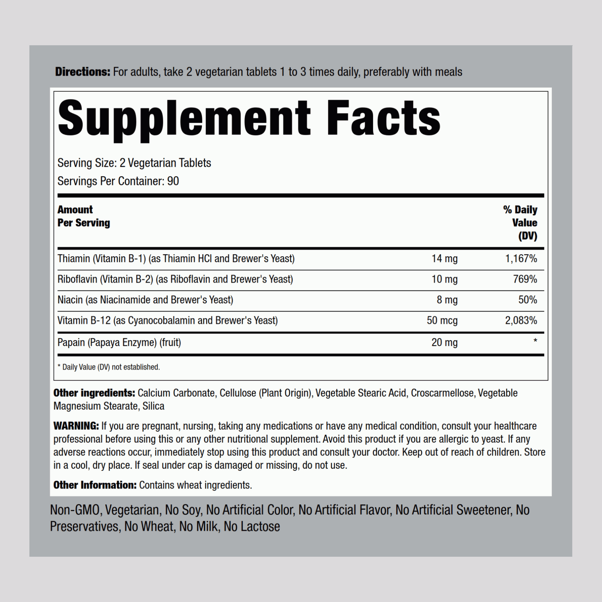 B Complex Plus Vitamin B-12, 180 Tablets