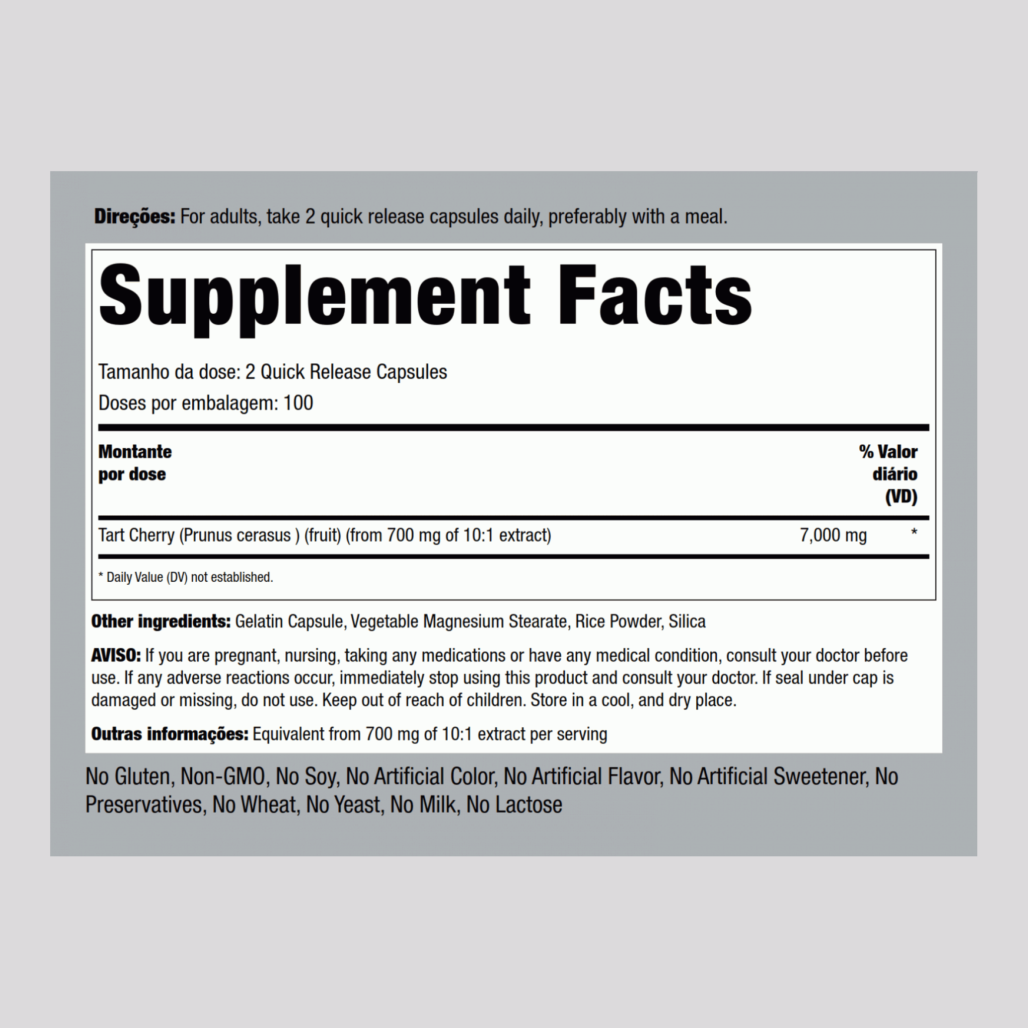 Ginja Ultra  7000 mg (por dose) 200 Cápsulas de Rápida Absorção     