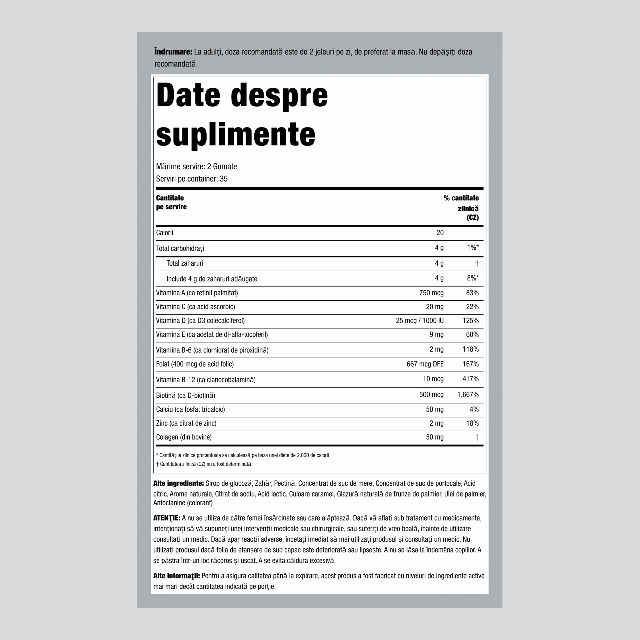 Multivitamine pentru Femei + Colagen (Fructe de Pădure Mixte Naturale), 70 de Jeleuri