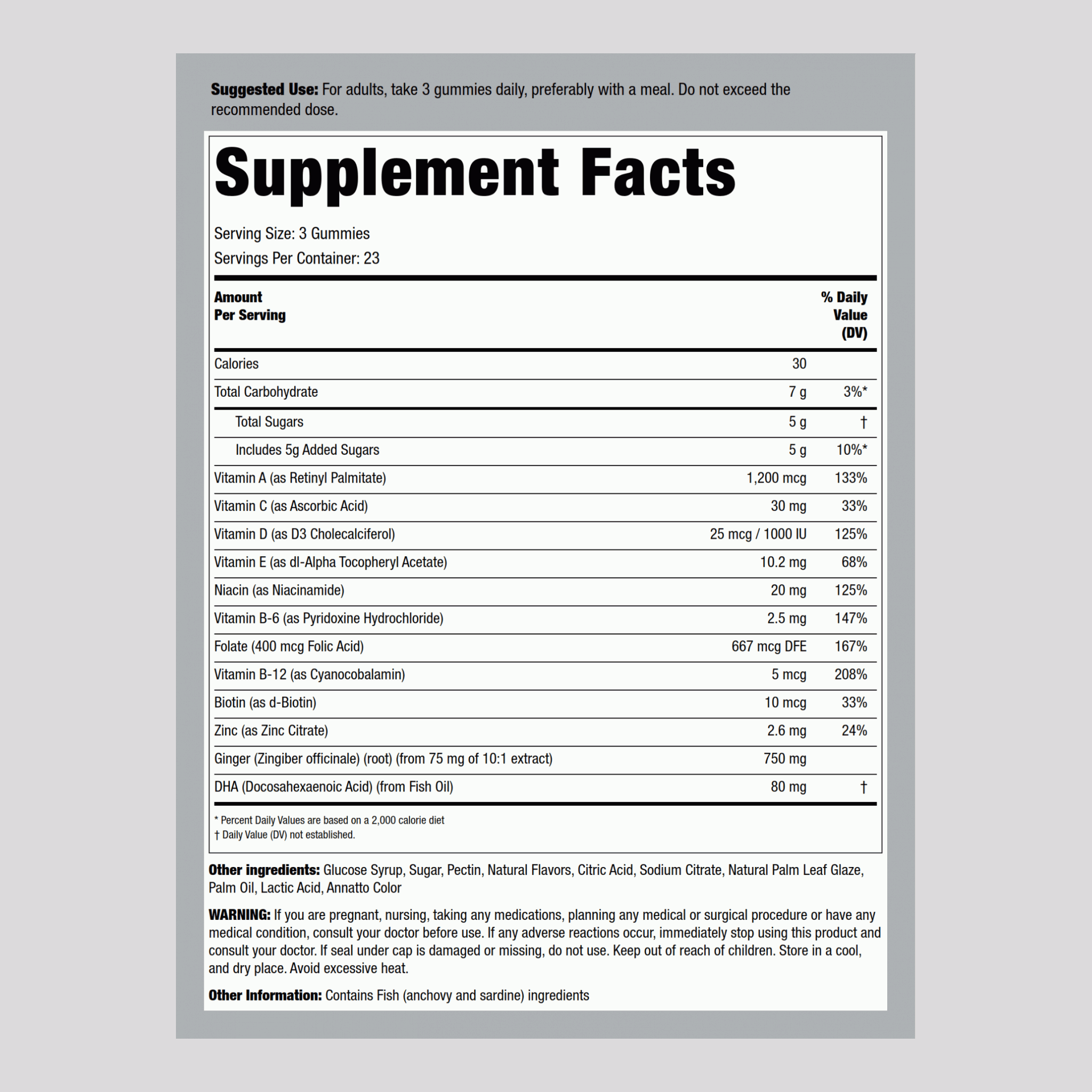 Gommes multivitamines pour femmes (arôme naturel de fruits),  70 Gommes gélifiées