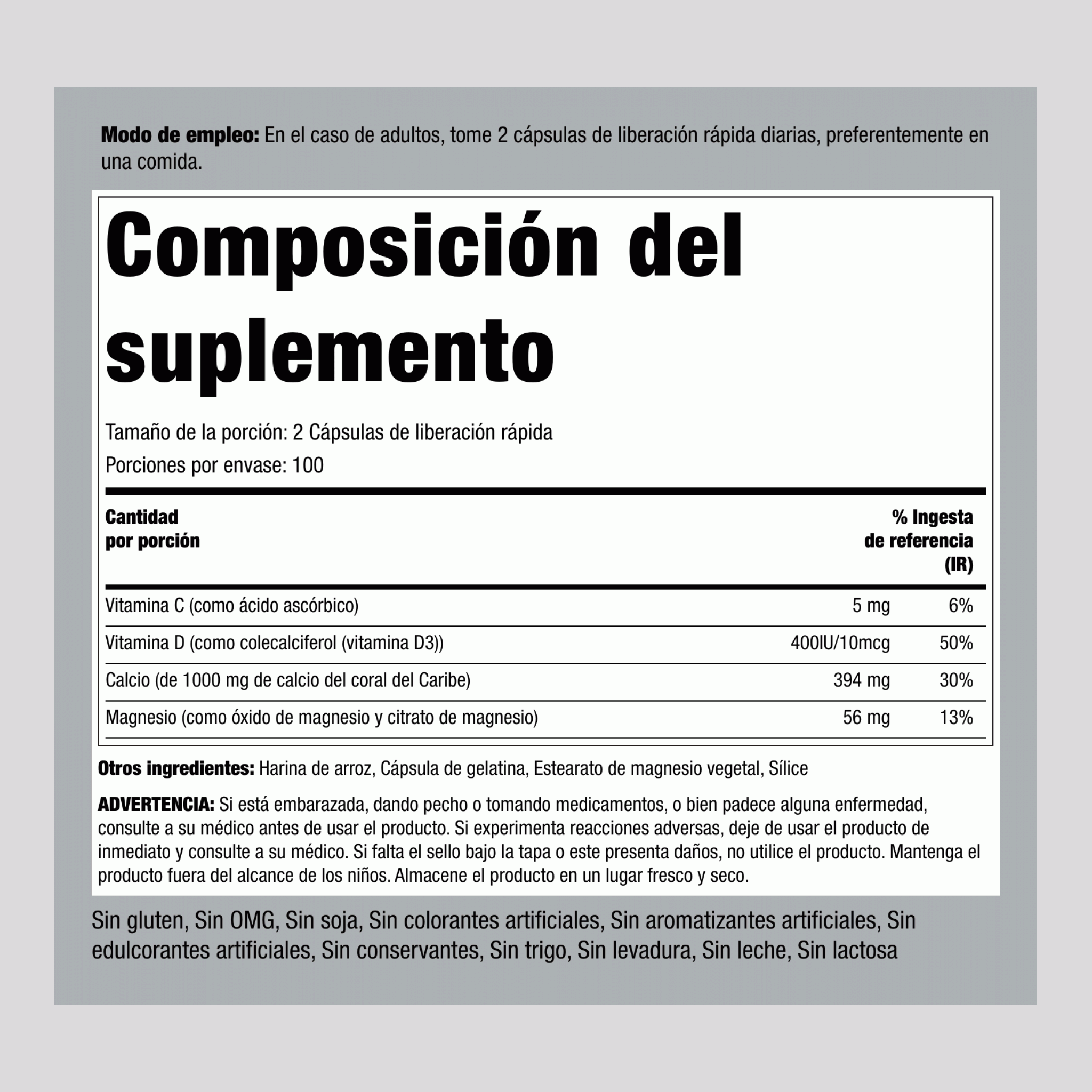 Complejo Ultra Coral Calcium, 1000 mg (por porción), 200 Cápsulas de Liberación Rápida