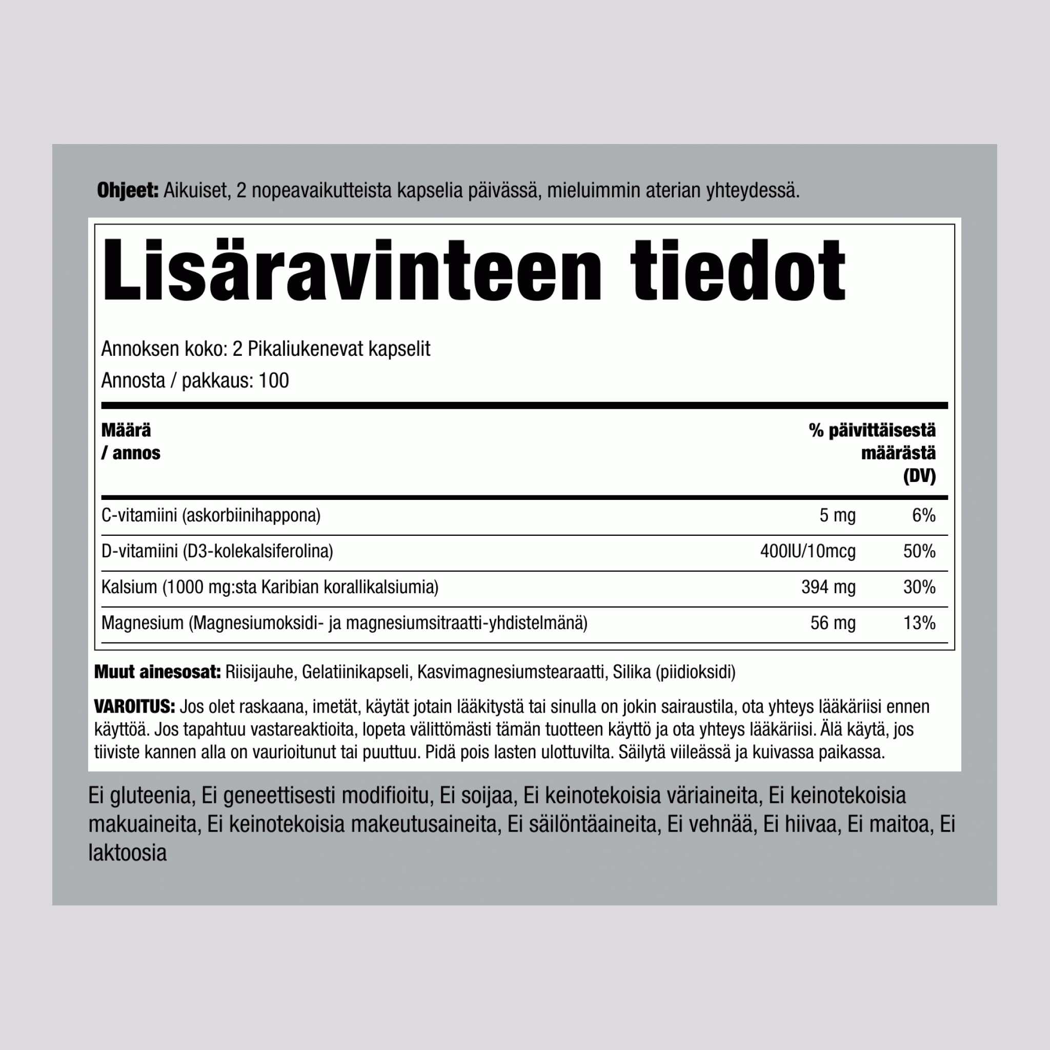 Ultra Korallikalsiumkompleksi, 1000 mg (annosta kohden), 200 Pikavapautus Kapselia
