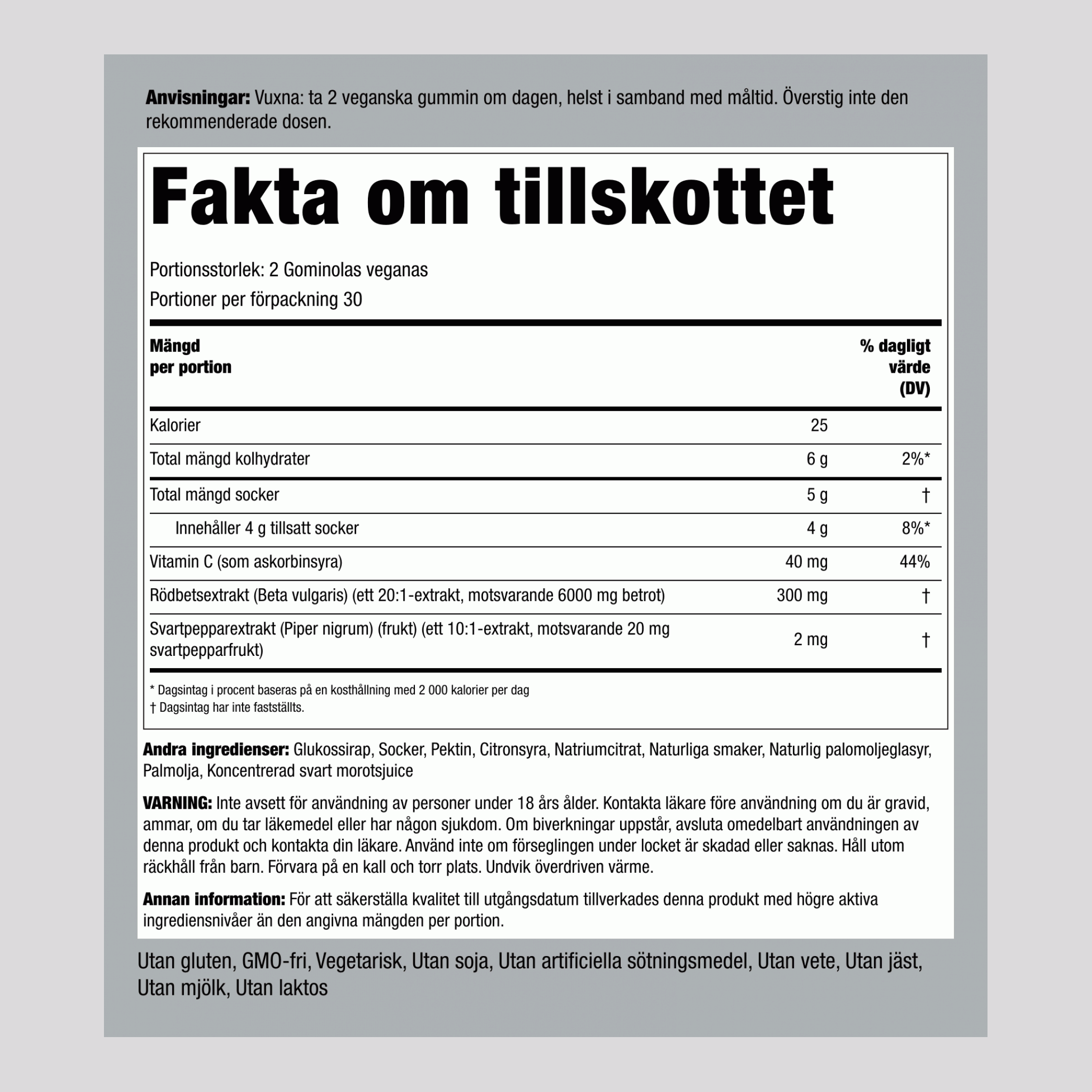 Rödbetor (Jordgubbar) 60 Gominolas veganas      