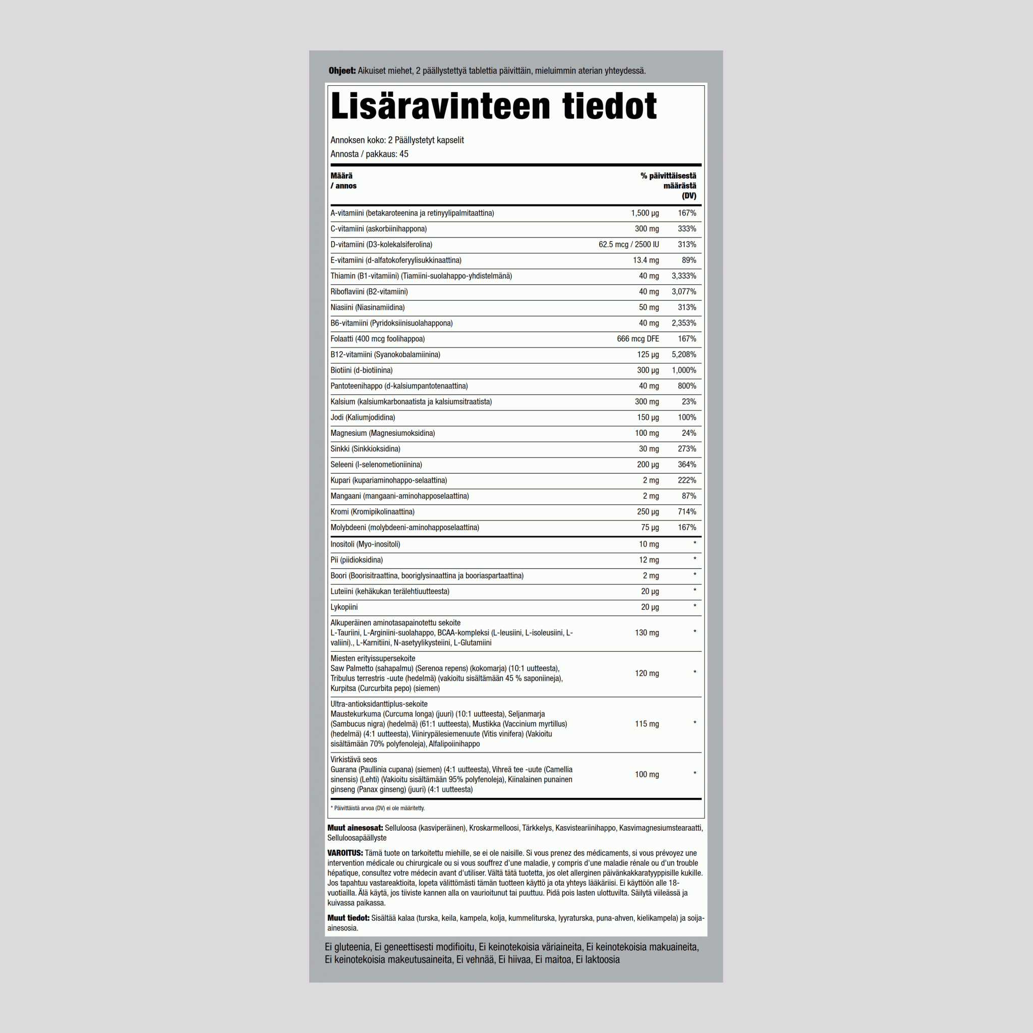 Mega Multiple miehille 90 Päällystetyt kapselit       