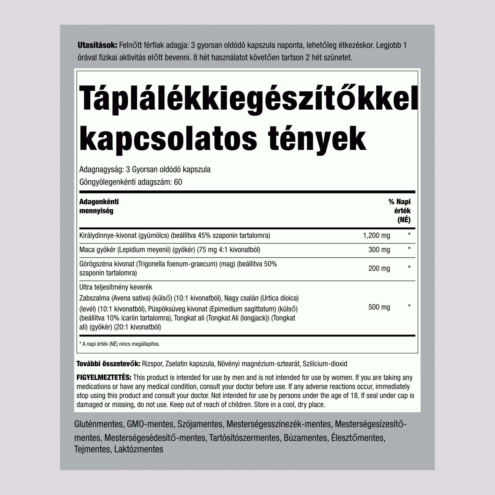 Tribulus Ultra, 120 Gyors Hatású Kapszula, 2 Üveg