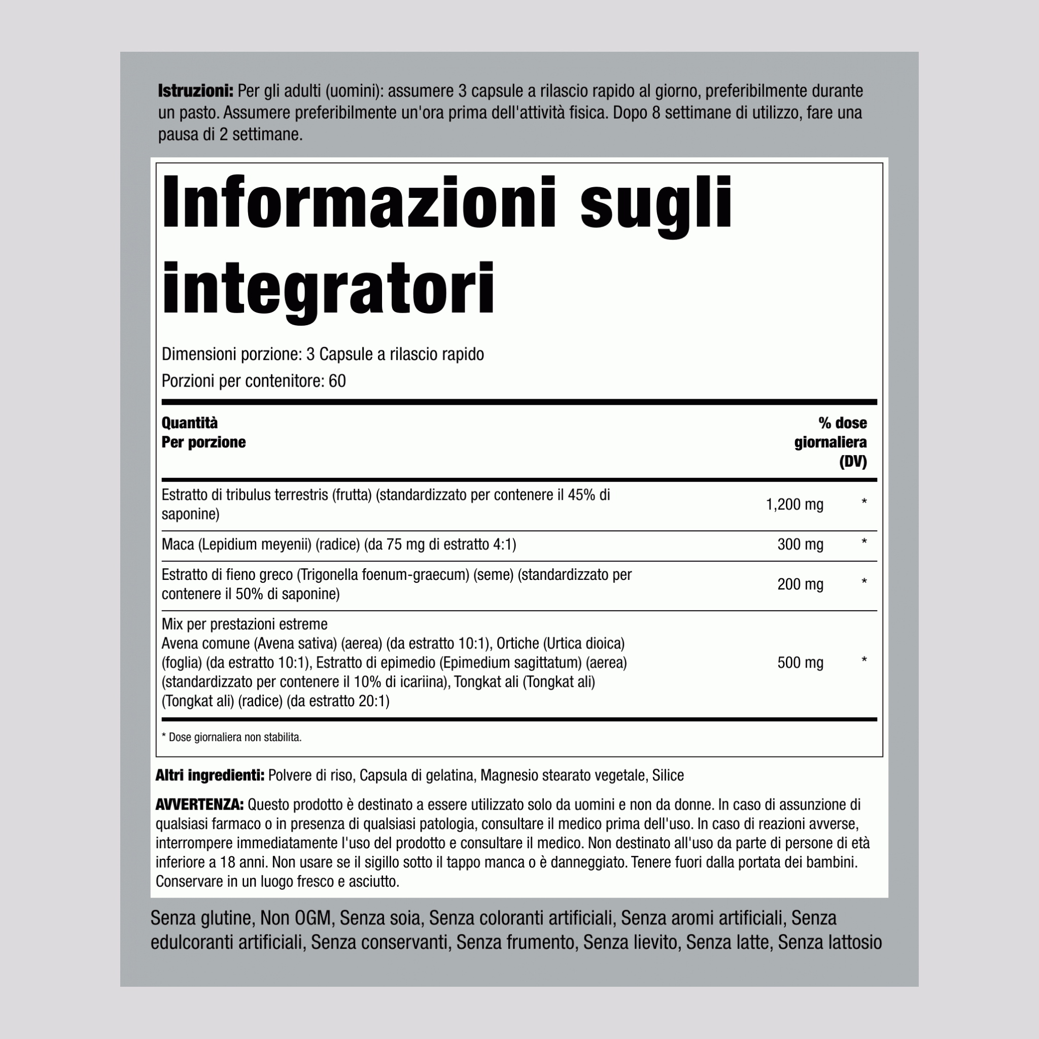 Tribulus Ultra, 120 Capsule a Rilascio Rapido, 2 Bottiglie