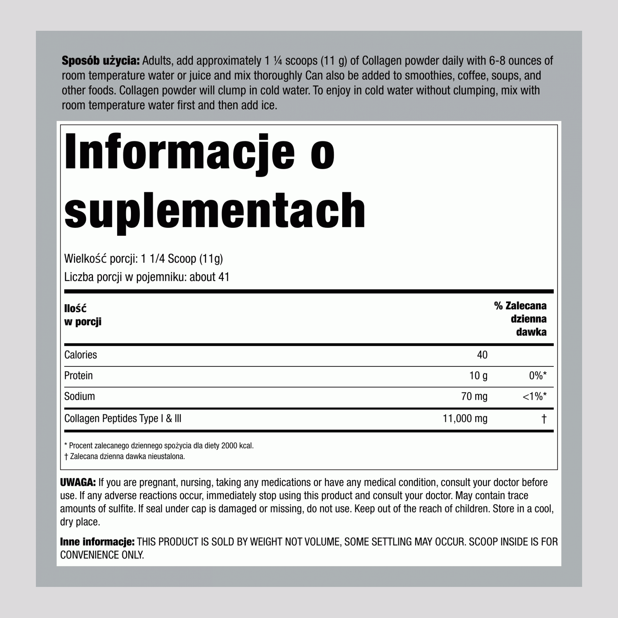 Peptydy kolagenowe PeptiFit typu I i III 1 lb 454 g Butelka 2 Butelki   