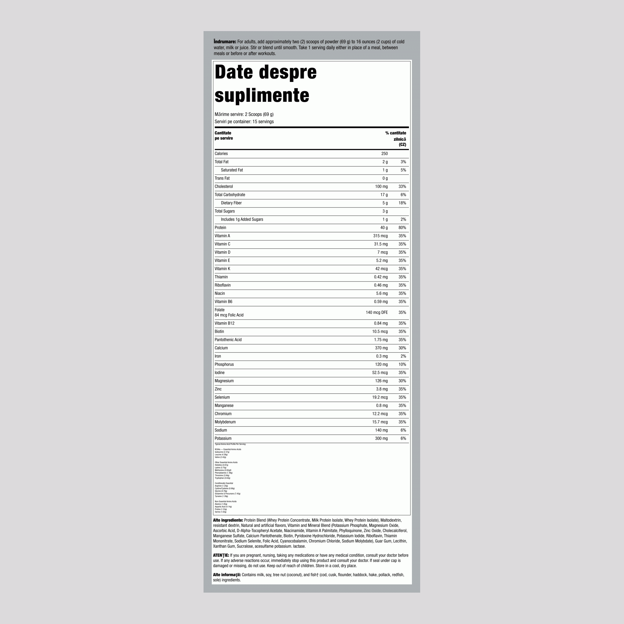 Shake înlocuitor NutraFit (vanilie) 2.28 lb 1.035 Kg Sticlă    